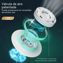 🧳【Juego de 5 piezas】💨 Bolsas de almacenamiento al vacío compresibles de gran capacidad: No se necesita bomba de aire, diseño a prueba de fugas, ideal para ahorrar espacio en tu maleta y en casa ✈️