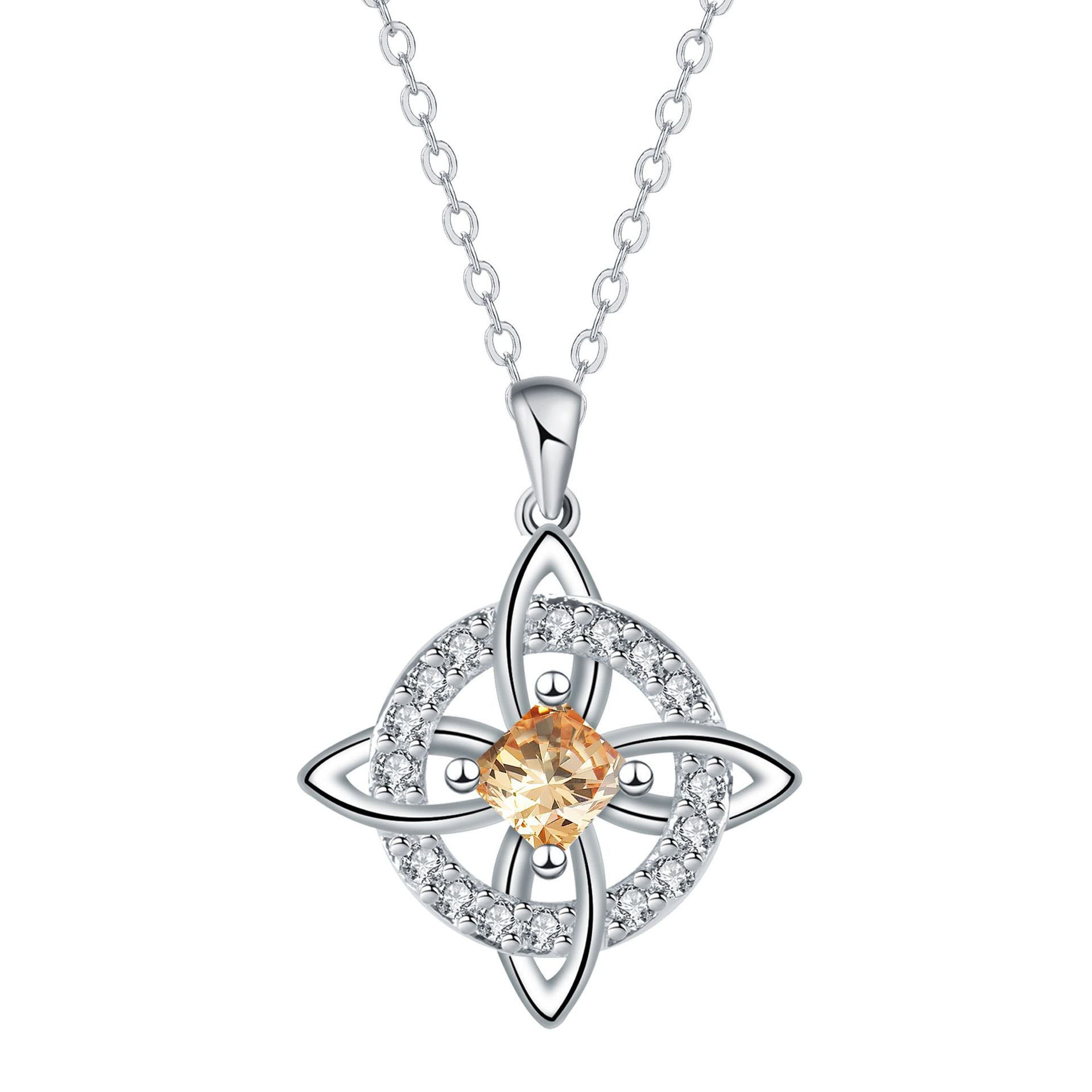✨🔮Collar místico de nudo de bruja con piedra de nacimiento 💞 Protege a tus seres queridos