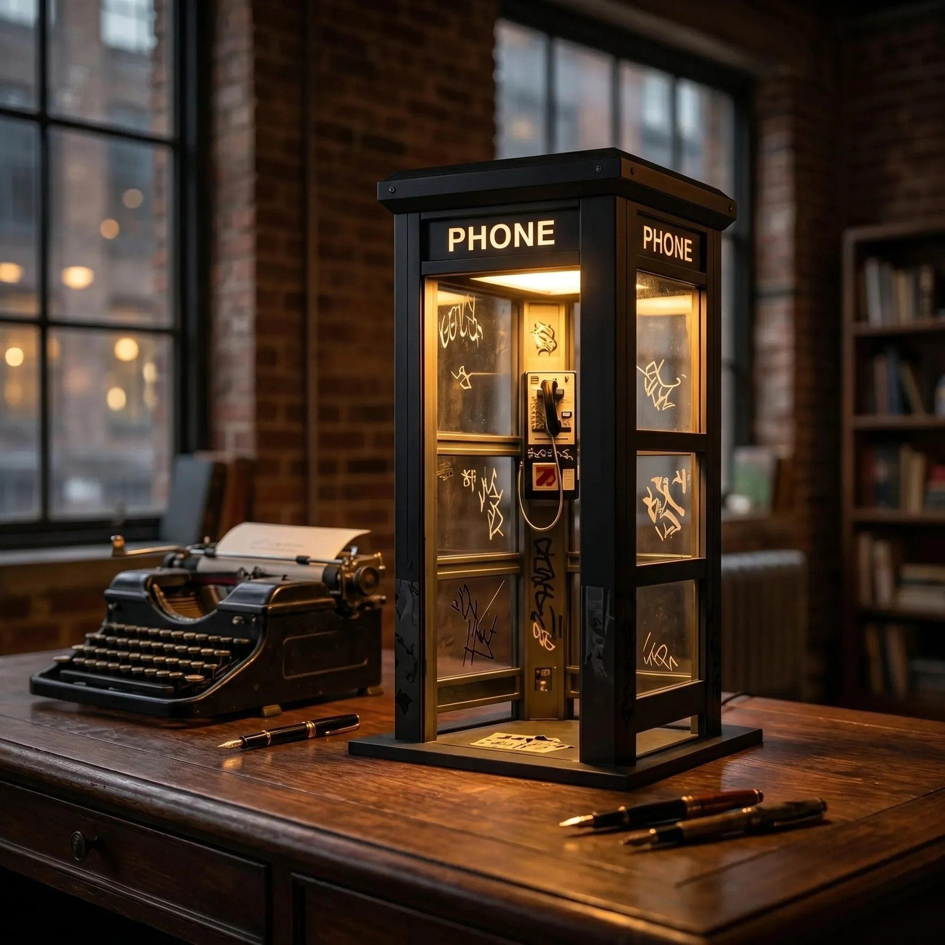 ✨⏰ Limitovaná edícia retro ambientného osvetlenia v tvare telefónnej búdky: Nostalgický dizajn, ktorý vytvára hrejivú a príjemnú atmosféru.💡📞