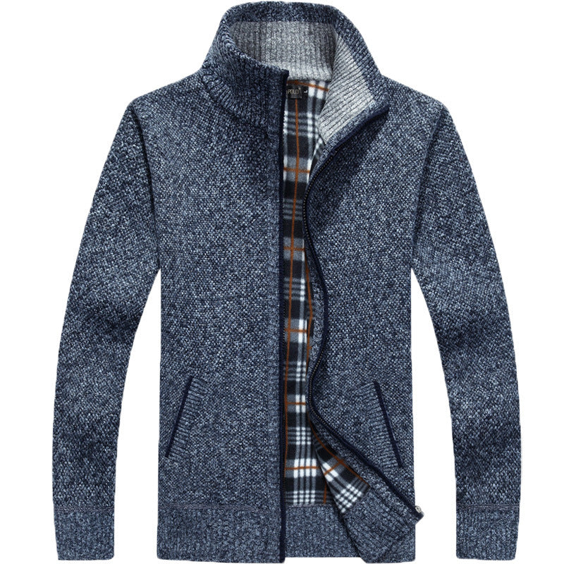 😎🧥【M-3XL】2025 Suéter suelto con cremallera de talla grande para hombre