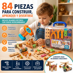 🧰 50% DE DESCUENTO🧩 Kit de herramientas para niños, divertido proyecto de bricolaje, desarrolla las habilidades prácticas de los niños🎪🔩