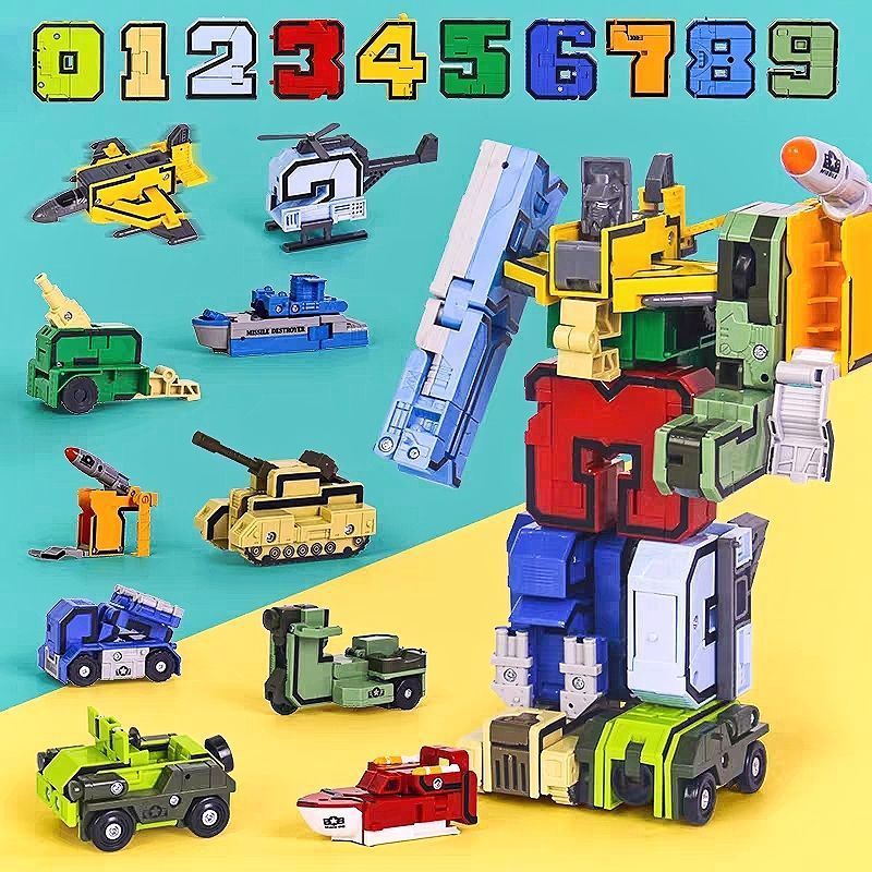 🔥🎁 Autobot de transformación alfanumérica，Juguetes educativos