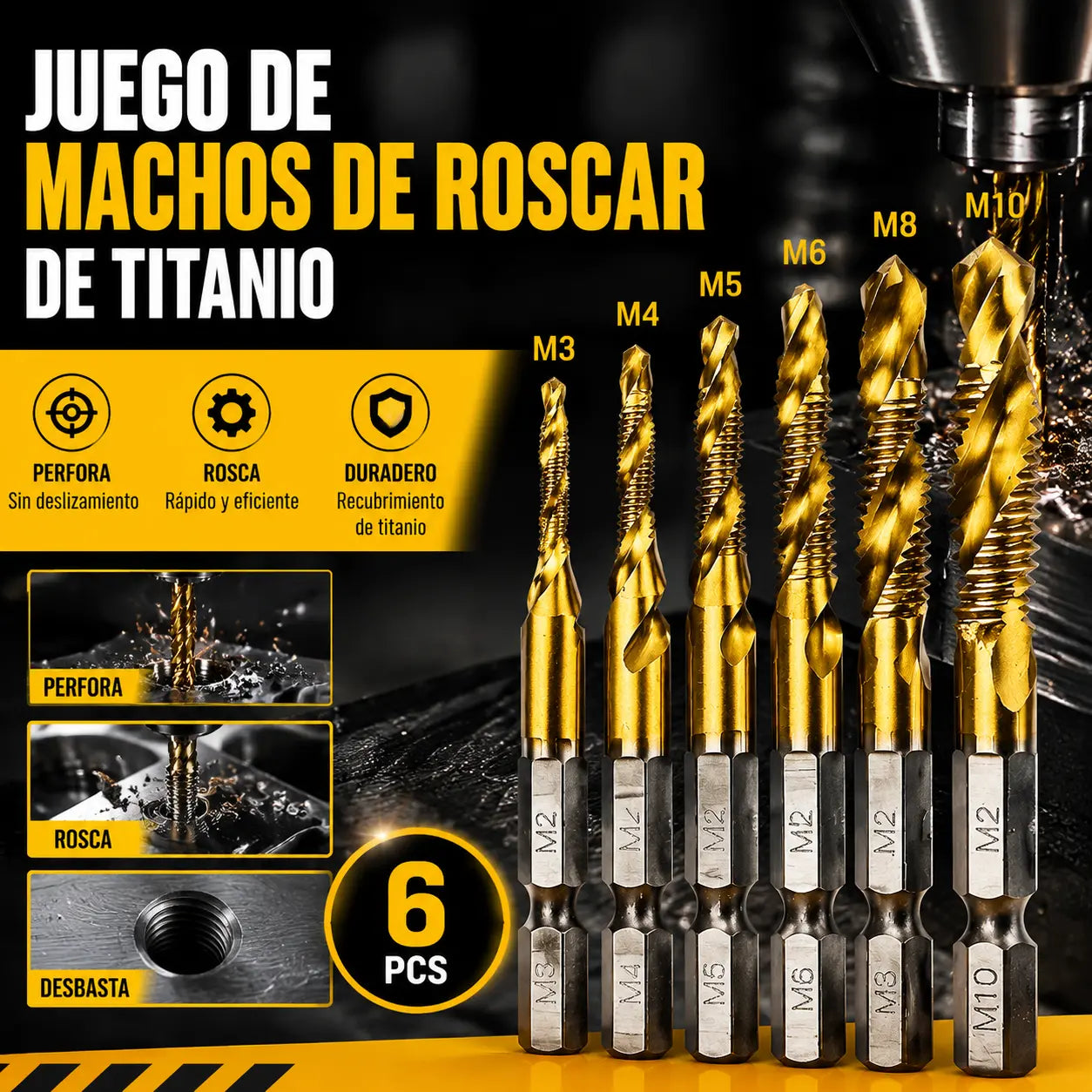 【Compra 6 y obten 6 gratis（12 piezas）】 Juego de brocas multiusos