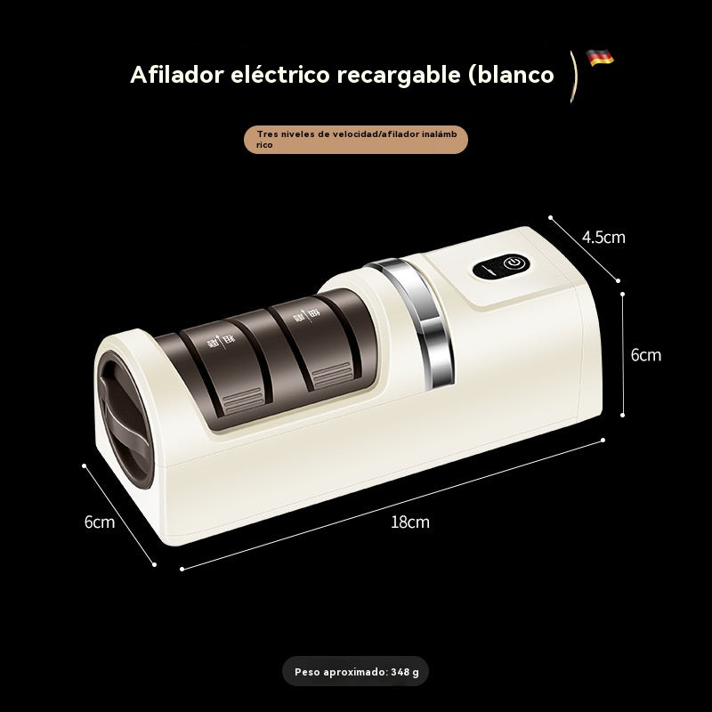 ⏳ ¡40% de descuento! 🔪 Afilador de cuchillos eléctrico inalámbrico multifuncional, recargable ✨