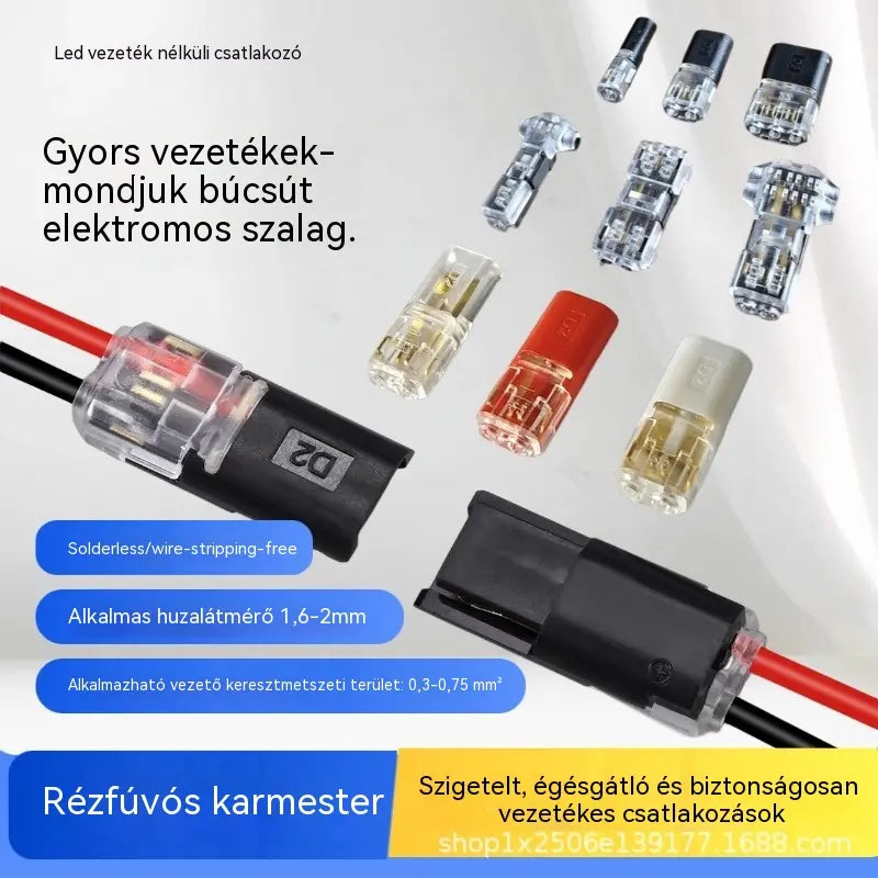 🥳 50% kedvezmény! ⏰ 【1000 darab raktáron】Csupaszodásmentes csatlakozó, reteszelő csattal, biztonságos zárással és csúszásgátlóval ⚡️