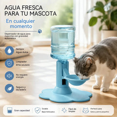 🐾 Mascota automática Dispensador de agua – Autorecarga por gravedad Cuenco de agua para perros y gatos
