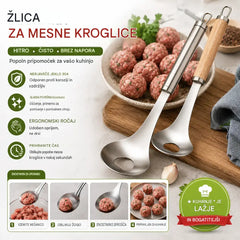 🍖 【2 kosa】Mod za mesne kroglice iz nerjavečega jekla 304 – idealen za pripravo mesnih in ribjih mesnih kroglic, popoln za kuhanje doma 🥄