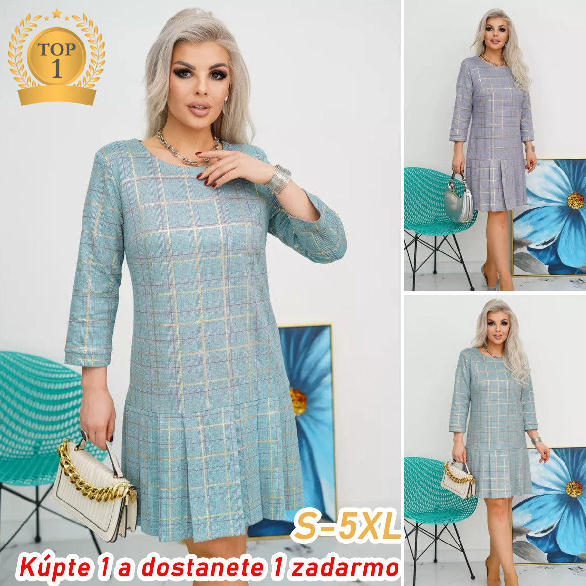 💜💚【Ofertas especiales】【S-5XL】Vestido de moda de alta calidad