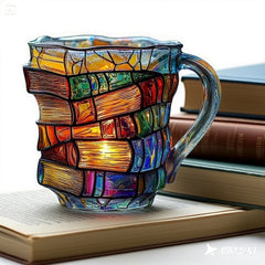 【30%OFF】📚 Taza de café pintada en 3D con forma de libro.
