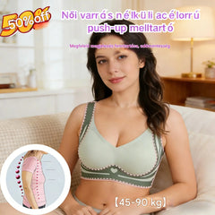 ❤️ Minden idők legalacsonyabb árú [3 db-os] Magasan rugalmas, varrásmentes, plus size push-up melltartó ❤️ [40–85 kg]