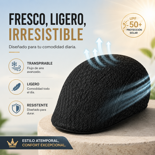 ☀️【Compra uno y llévate otro gratis, 56-58cm】🧢Boina de hombre transpirable de malla con protección UPF50+