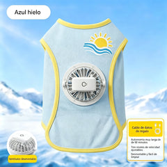 🐶🐱 【XS-3XL】Nueva ropa para perros con ventilador: chaleco ligero y transpirable con protección solar para el verano, ideal para perros pequeños y medianos.