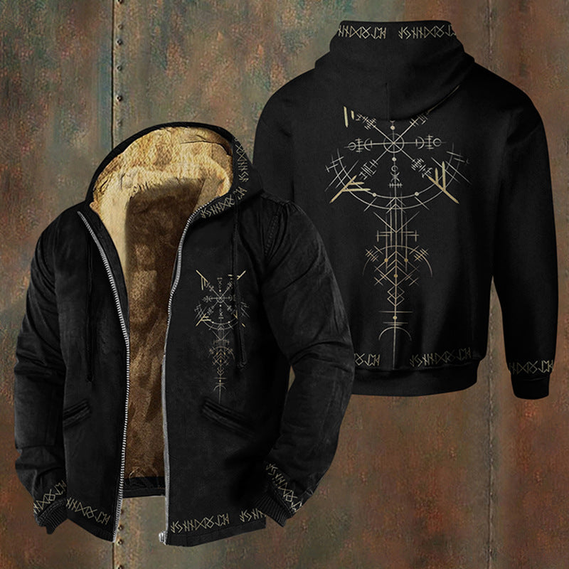 👨‍💻🧥✨【S-5XL】🔥Nueva chaqueta retro de hombre con cremallera y estampado digital 3D.