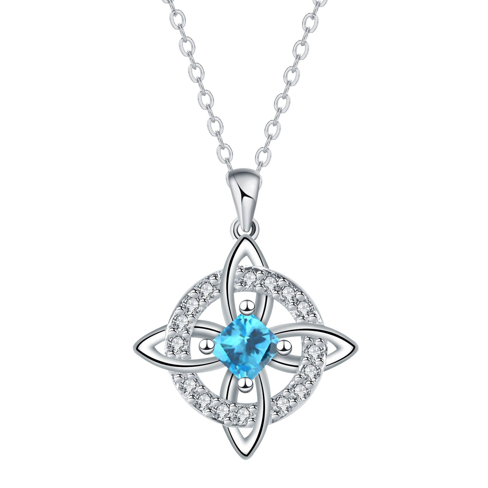 ✨🔮Collar místico de nudo de bruja con piedra de nacimiento 💞 Protege a tus seres queridos