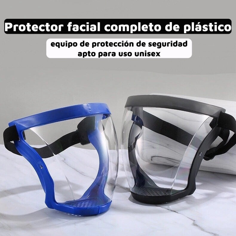 【Compra 1 y recibe 1 gratis】Protector facial completo de plástico, equipo de protección de seguridad, apto para uso unisex