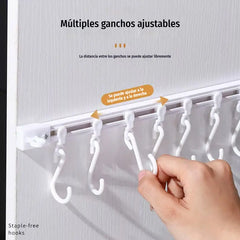 📢💯Gancho multifuncional para riel deslizante ⏰【30 cm con 10 eslabones + 40 cm con 12 eslabones】2 juegos por 25 euros