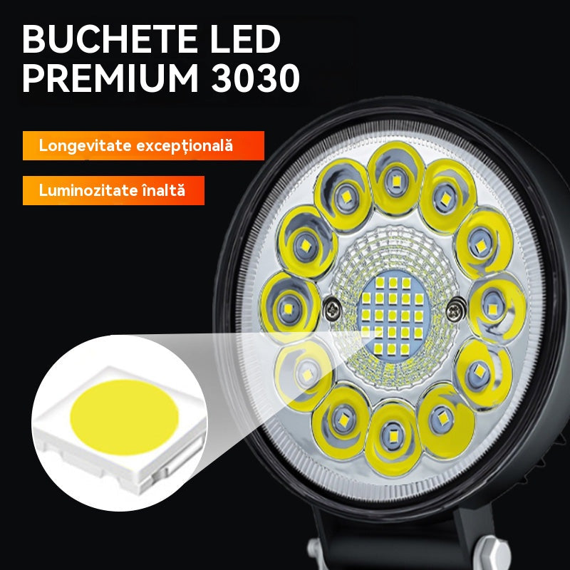 🔥【Compre 1 y obtenga 1 gratis】Faros LED redondos de 99 W para coches modificados, faros auxiliares para vehículos todoterreno