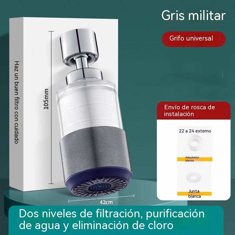 ✅✅【2 por 26 euros】💦👍🏻Filtro purificador de agua para grifo de acero inoxidable