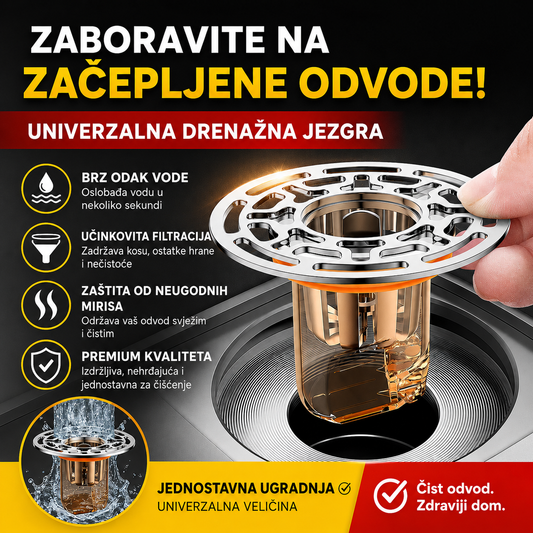 🔥Kupite jedan, dobijte jedan gratis✨Univerzalna jezgra za podni odvod protiv neugodnih mirisa sa saćastim filterom
