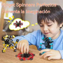 🔥✨Nuevo fidget spinner, robot giratorio transformable, juguete antiestrés
