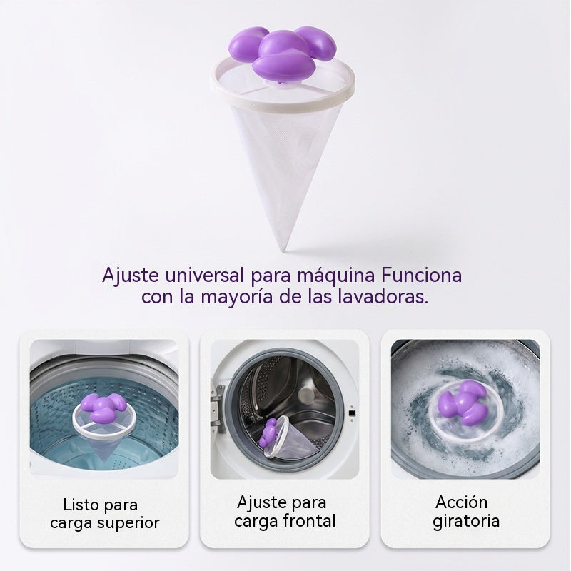 🌀6 piezas 25€✨ Filtro Flotante para Lavadora – Atrapa Pelusas, Cabellos y Pelos de Mascota en Cada Lavado 🧺