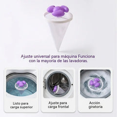 【6/12 piezas】Filtro Flotante para Lavadora – Atrapa Pelusas, Cabellos y Pelos de Mascota en Cada Lavado