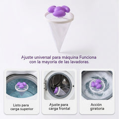 🌀6 piezas 25€✨ Filtro Flotante para Lavadora – Atrapa Pelusas, Cabellos y Pelos de Mascota en Cada Lavado 🧺