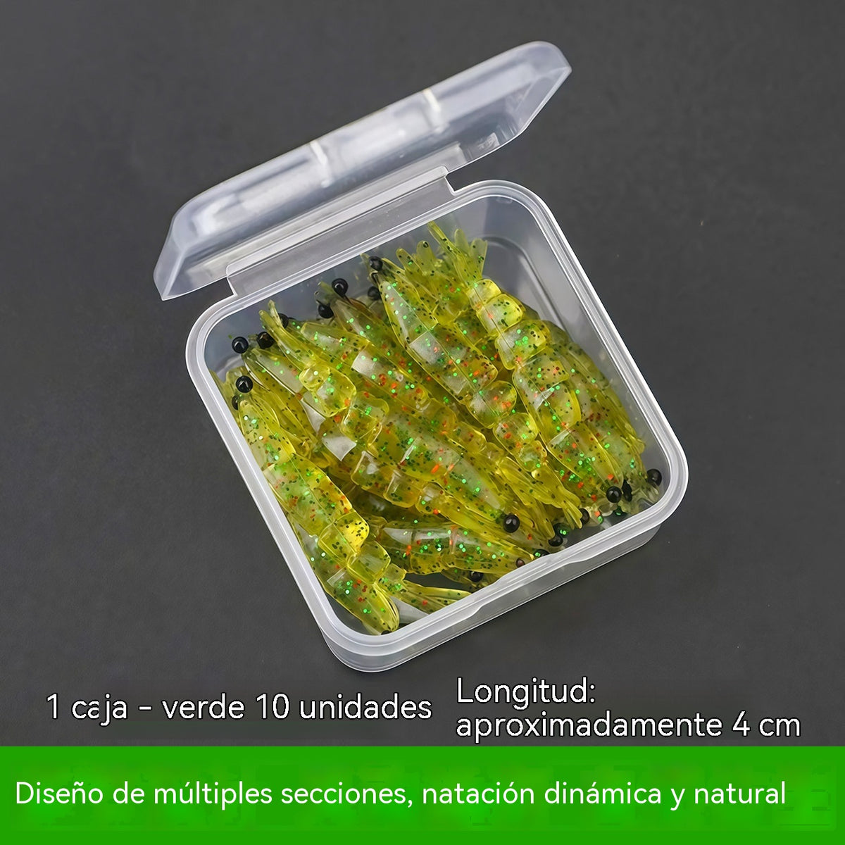 🔥Compre 5 y obtenga 5 gratis（10 cajas - 100 unidades）🎣🦐Cebo de gamba realista de múltiples segmentos para pesca spinning
