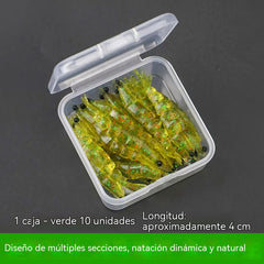 🔥Compre 5 y obtenga 5 gratis（10 cajas - 100 unidades）🎣🦐Cebo de gamba realista de múltiples segmentos para pesca spinning
