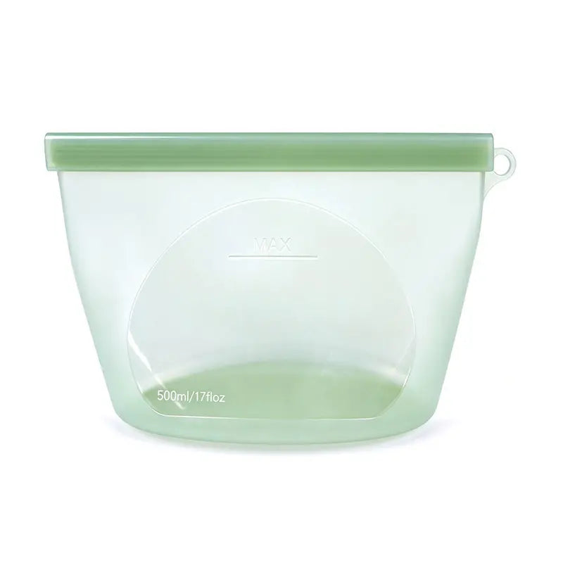 ✨【1000 ml + 2000 ml, set de 2 piezas】Bolsas de almacenamiento de silicona reutilizables con cierre