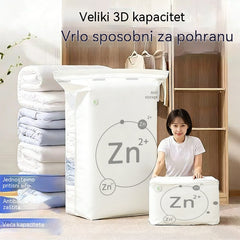 🧳【Set od 5 dijelova】💨 Velika, stlačiva vakuumska vrećica za pohranu: nije potrebna pumpa, nepropusna je i idealna za uštedu prostora u koferima i kod kuće ✈️