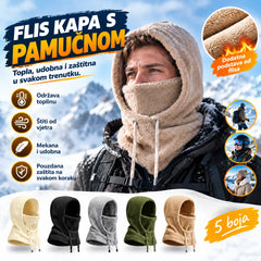 ❄️🧣 Zimska flis termalna balaklava | Debela vjetrootporna balaklava za skijanje, biciklizam, motociklizam i aktivnosti na otvorenom 🏍️🚴‍♂️