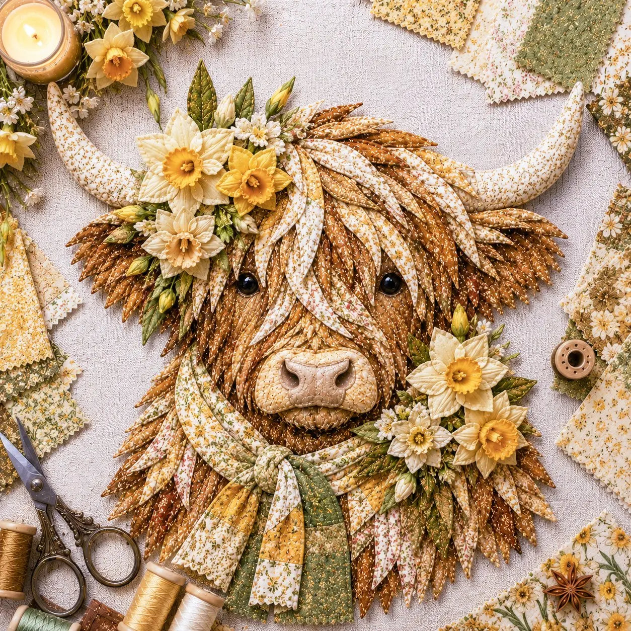 🐮💐Kit de tela 3D para armar | ✂️💕El set incluye todas las piezas