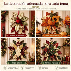 🎇🎄Kit de costura para colgar en la puerta con diseño navideño acolchado (7 diseños)