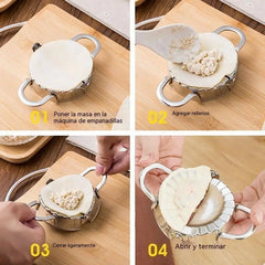 🥟Cortador 8,5 cm + Molde para dumplings 8,5 cm✨ ¡Dumplings caseros con un acabado perfecto en minutos!✨ Acero inoxidable de grado alimentario