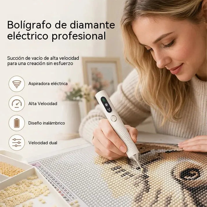 Bolígrafo eléctrico recargable con punta de diamante