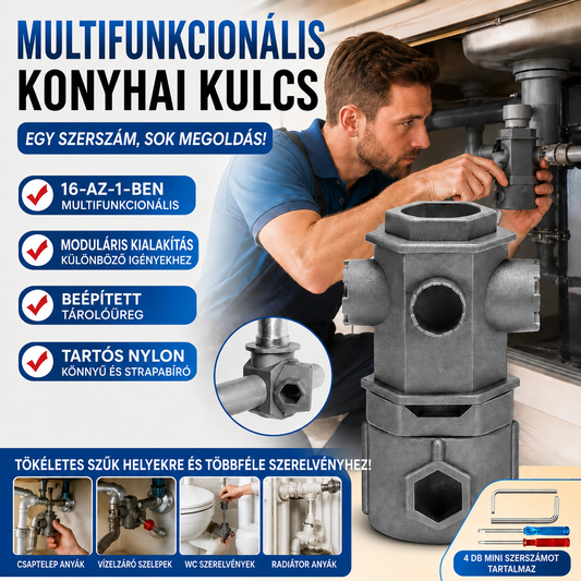 🔧Univerzális szerszám konyhai és fürdőszobai csaptelepek szeleptűinek szétszereléséhez