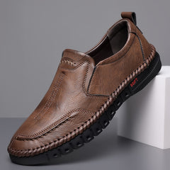 🏆👞【39-44】Zapatillas deportivas casuales para hombre 2025, fabricadas en piel auténtica, con suela suave, antideslizantes, transpirables