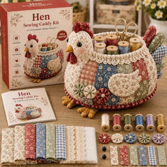 🧵 Kit organizador de costura DIY con patchwork de animales 🎨