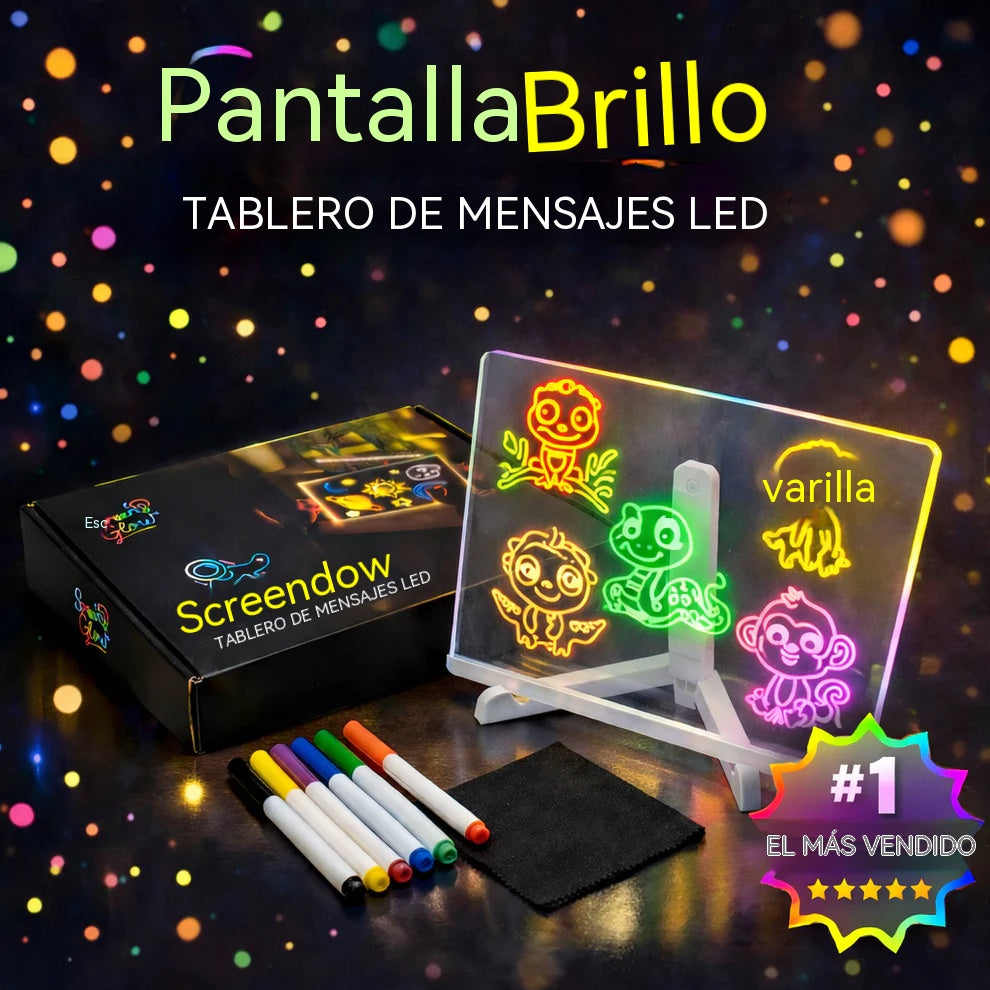 Pizarra fluorescente acrílica borrable para niños, ideal para hacer grafitis.