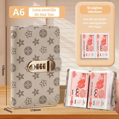 📓💰🔐Se utiliza una libreta protegida con contraseña para guardar cheques, dinero en efectivo, tarjetas bancarias y diversos comprobantes.