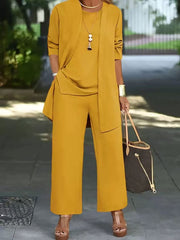 🧥Elegante conjunto de 3 piezas para mujer con corte holgado🍂