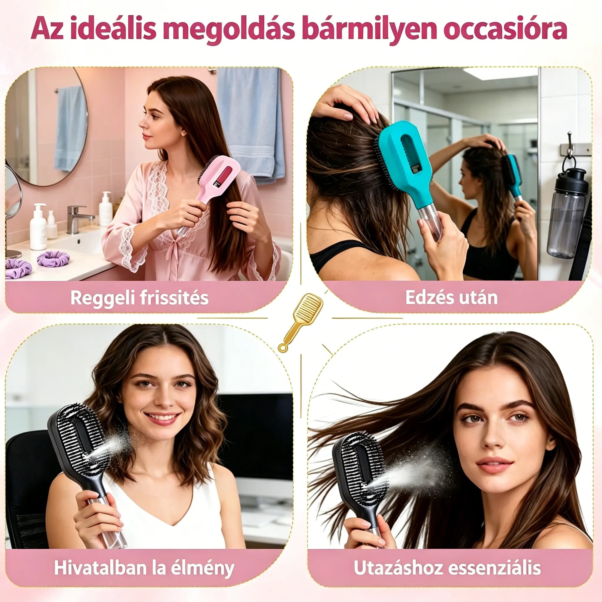 Forradalmi hajkefe! Egy gombnyomásra finom permetet ad – véget vet a hajgubancoknak!
