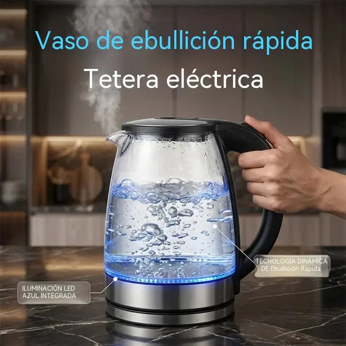 📢📢 ¡50% DE DESCUENTO! ⏰ Hervidor eléctrico de vidrio con luz LED