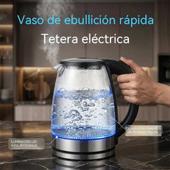 📢📢 ¡50% DE DESCUENTO! ⏰ Hervidor eléctrico de vidrio con luz LED
