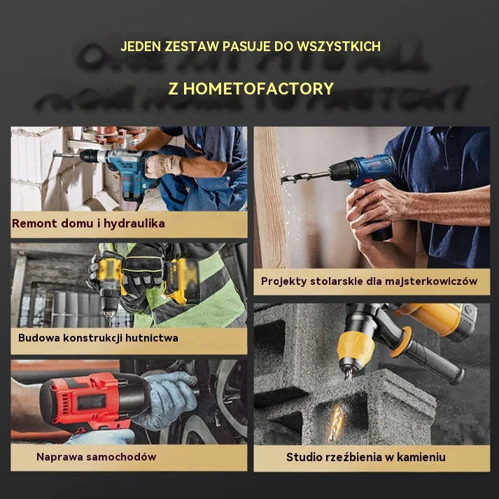 【6+8+10+12mm】1 zestaw | Zestaw 4-ostrzowych wierteł mimośrodowych o wysokiej wytrzymałości