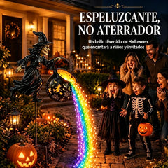 🧙‍♀️🎃LED vrtna svjetiljka u obliku vještičkog kotla – zadivljujući vanjski ukrasi 🔮✨