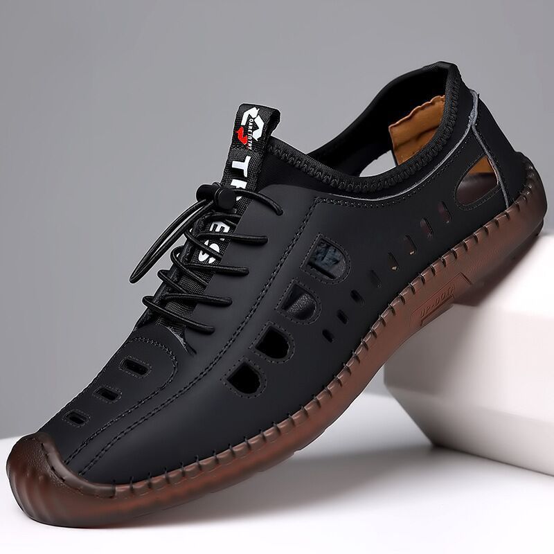 💥🎁【39-44】2025 nuevo verano transpirable fondo hueco suave zapatos casuales de los hombres