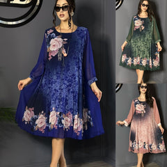 【S-5XL】 🌷 Vestido de verano con tul estampado de rosas