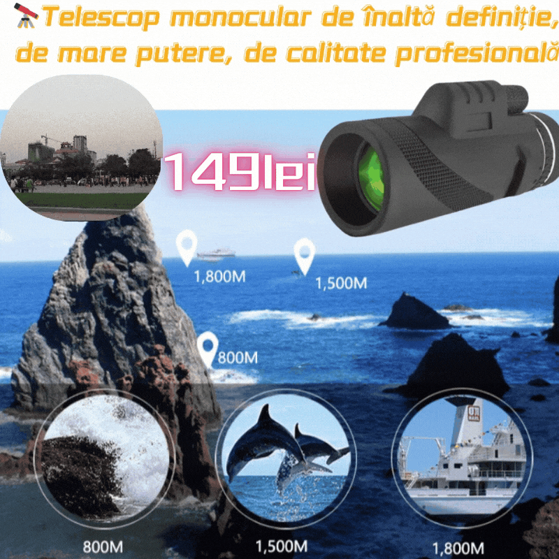 🔥【Compre 1 y obtenga 1 gratis】🔭Telescopio monocular portátil de alta definición y alta potencia para exteriores de 40x60